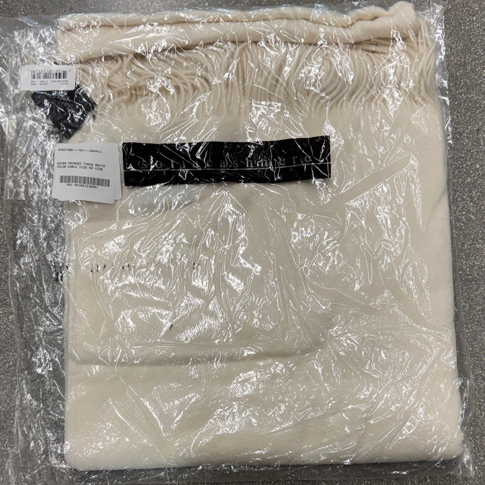 Sofia Cashmere Cream Knit Blanket